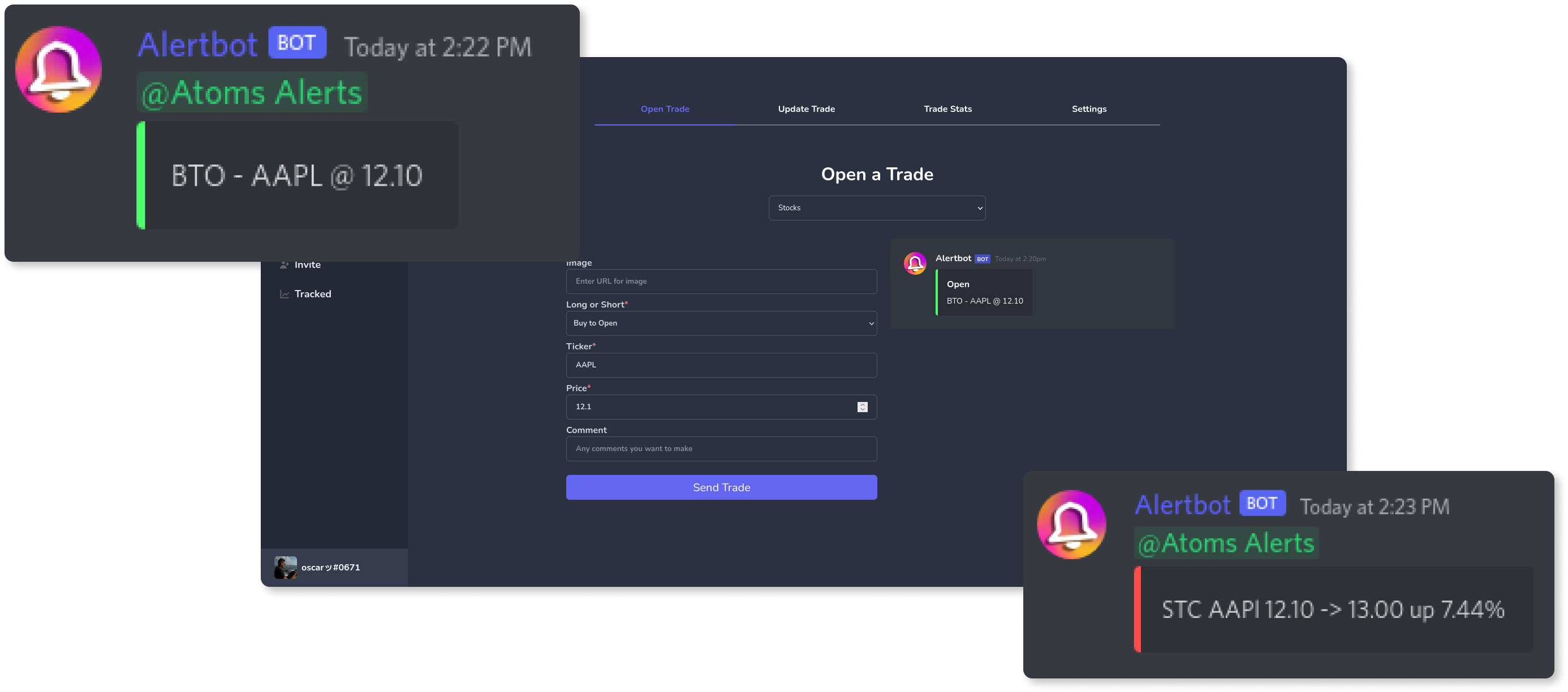Tracked Alerts example